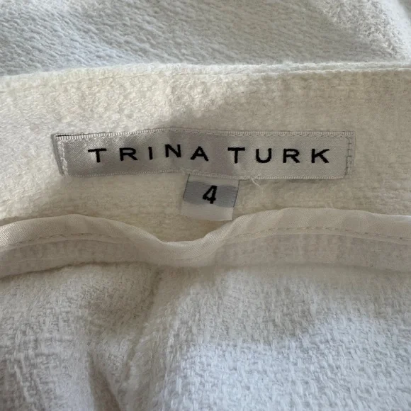 Trina Turk ivory tweed dress shorts. Size 4. GUC. - Picture 3 of 5